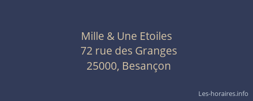 Mille & Une Etoiles