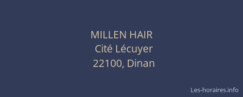 MILLEN HAIR