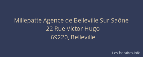 Millepatte Agence de Belleville Sur Saône