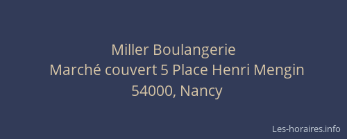 Miller Boulangerie