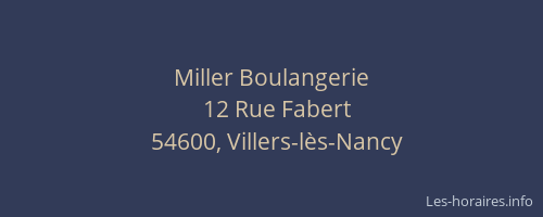 Miller Boulangerie