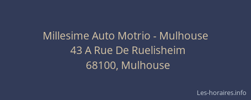 Millesime Auto Motrio - Mulhouse