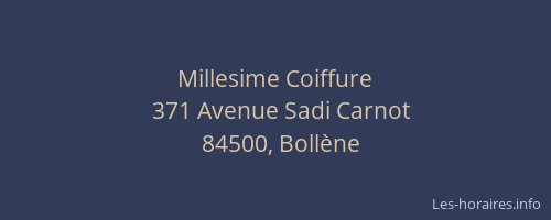Millesime Coiffure