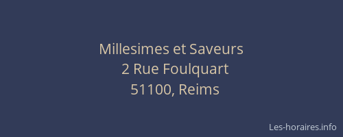 Millesimes et Saveurs