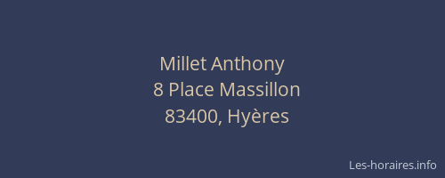 Millet Anthony
