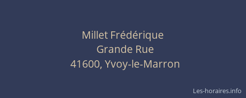 Millet Fr&eacute;d&eacute;rique