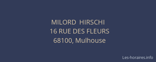 MILORD  HIRSCHI