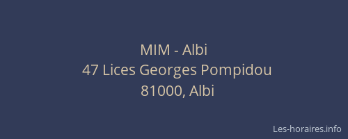 MIM - Albi
