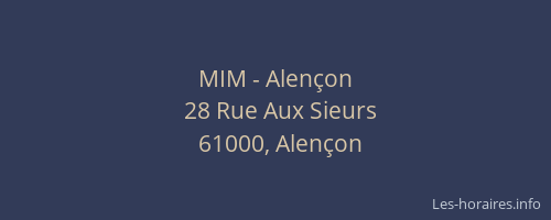 MIM - Alençon