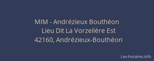 MIM - Andrézieux Bouthéon
