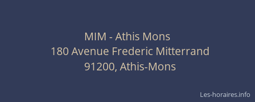 MIM - Athis Mons