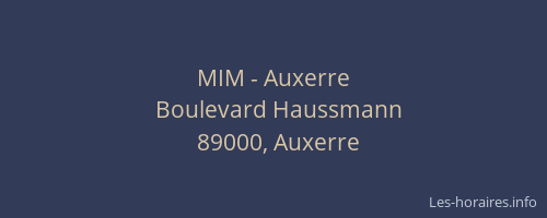 MIM - Auxerre