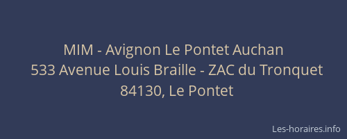 MIM - Avignon Le Pontet Auchan
