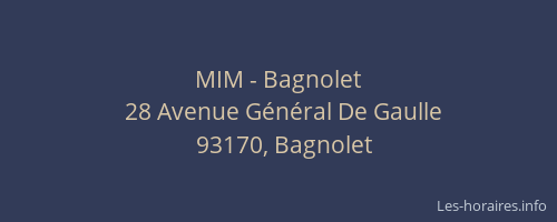 MIM - Bagnolet