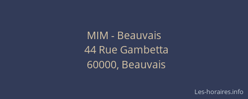 MIM - Beauvais