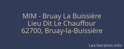 MIM - Bruay La Buissière