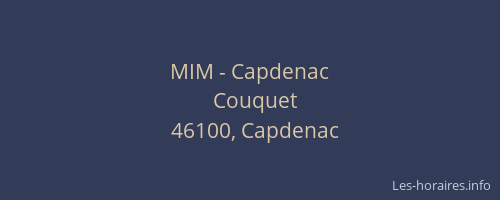 MIM - Capdenac