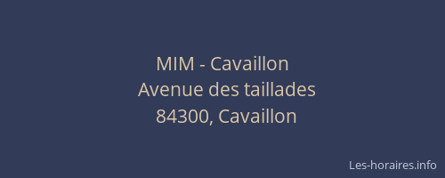 MIM - Cavaillon