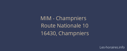 MIM - Champniers
