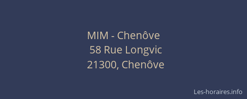 MIM - Chen&ocirc;ve
