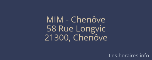 MIM - Chenôve