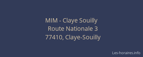 MIM - Claye Souilly