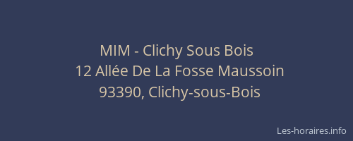 MIM - Clichy Sous Bois
