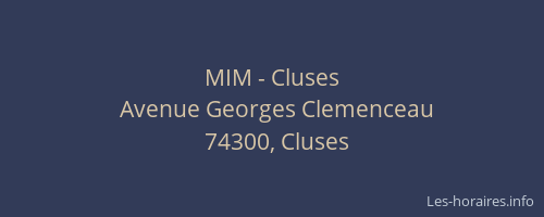 MIM - Cluses