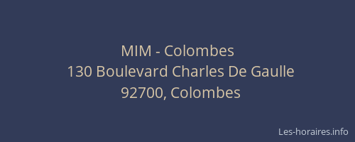 MIM - Colombes