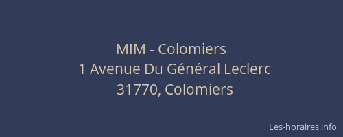 MIM - Colomiers