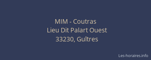 MIM - Coutras