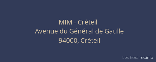 MIM - Créteil