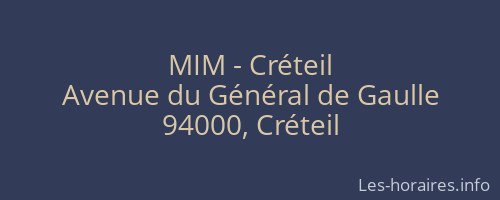 MIM - Créteil
