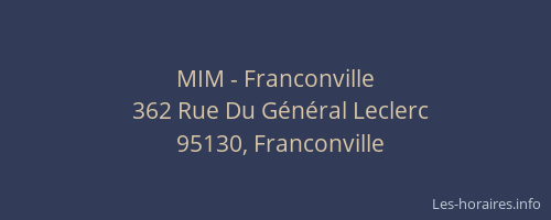 MIM - Franconville