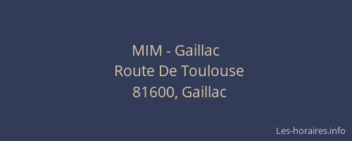 MIM - Gaillac