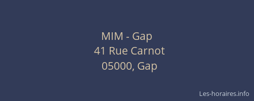 MIM - Gap