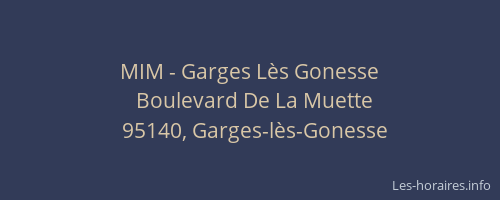 MIM - Garges Lès Gonesse