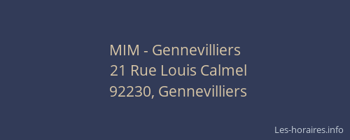 MIM - Gennevilliers