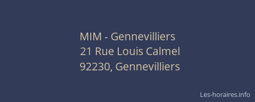 MIM - Gennevilliers