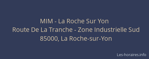 MIM - La Roche Sur Yon
