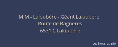 MIM - Laloubère - Géant Laloubere