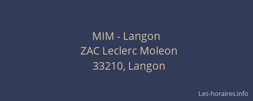 MIM - Langon