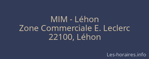 MIM - Léhon
