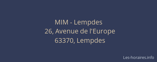MIM - Lempdes