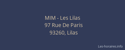MIM - Les Lilas
