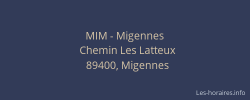 MIM - Migennes