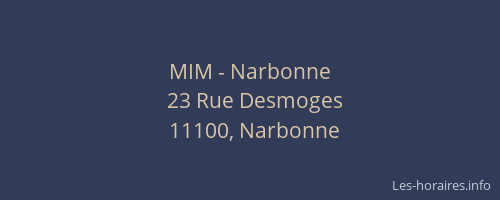 MIM - Narbonne