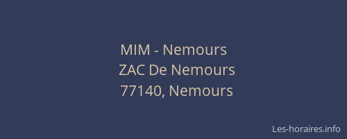 MIM - Nemours