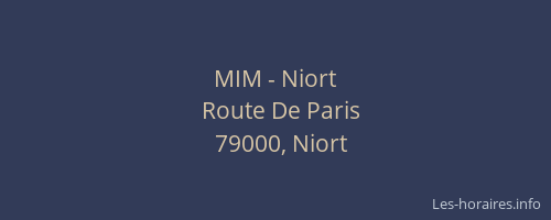 MIM - Niort