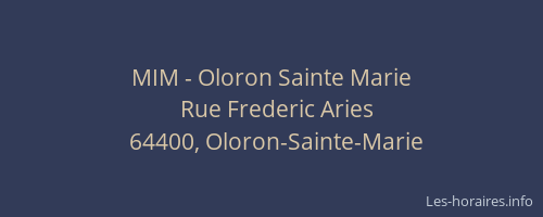 MIM - Oloron Sainte Marie
